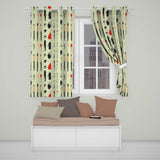 Traditional Japanese Calligraphy Tools and Brush Strokes Layout  Readymade Eyelet Ring Top Thermal 100% Blackout Curtains