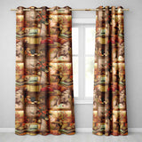 Cozy Japanese Interior with Cats and Cherry Blossoms  Pattern Warm Home Decor  Readymade Eyelet Ring Top Thermal 100% Blackout Curtains