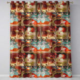 Cute Cartoon Cats with Cherry Blossoms and Lantern Decor Playful Japanese Theme  Readymade Eyelet Ring Top Thermal 100% Blackout Curtains