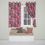 Soft Pink Cherry Blossom Petals Floating in Air  Pattern Romantic Floral Design  Readymade Eyelet Ring Top Thermal 100% Blackout Curtains