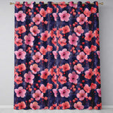 Stylized Cherry Blossom Flowers with Heart Buds  Pattern Modern Romantic Floral  Readymade Eyelet Ring Top Thermal 100% Blackout Curtains