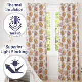 Cute Christmas Gingerbread Characters Candy House   White Star Background  Readymade Eyelet Ring Top Thermal 100% Blackout Curtains