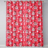 Romantic Couple Kissing Floral Bouquet Hearts Seamless Pattern White Background  Readymade Eyelet Ring Top Thermal 100% Blackout Curtains