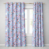 Cute Love  Couple Gifts Cakes Teddy Bear Seamless Pattern Blue Background  Readymade Eyelet Ring Top Thermal 100% Blackout Curtains