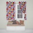 Tropical Hibiscus Bird of Paradise Seamless Pattern Purple Background  Readymade Eyelet Ring Top Thermal 100% Blackout Curtains