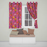 Elegant Tulip Floral Seamless Pattern Bright Pink Background Spring Flowers  Readymade Eyelet Ring Top Thermal 100% Blackout Curtains