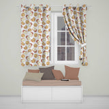 Cute Kawaii Cookies and Milk Seamless Pattern Sweet Treats  Readymade Eyelet Ring Top Thermal 100% Blackout Curtains