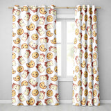 Cute Kawaii Cookies and Milk Seamless Pattern Sweet Treats  Readymade Eyelet Ring Top Thermal 100% Blackout Curtains
