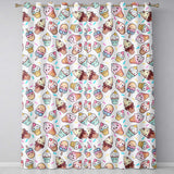 Cute Ice Cream Cones Popsicles and Sweet Treats Seamless Pattern  Readymade Eyelet Ring Top Thermal 100% Blackout Curtains