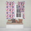 Cute Kawaii Mermaid Seahorse Jellyfish and Starfish Light Pink Background   Readymade Eyelet Ring Top Thermal 100% Blackout Curtains