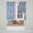 Cute Blue Hair Mermaid Jellyfish Seahorse Light Blue Background  Pattern  Readymade Eyelet Ring Top Thermal 100% Blackout Curtains