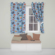 Kids Scuba Divers Submarine Jellyfish Ocean Animals Blue Background   Readymade Eyelet Ring Top Thermal 100% Blackout Curtains