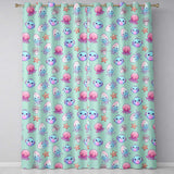 Kawaii Jellyfish Puffer Fish Starfish Pastel Ocean Creatures Mint Background   Readymade Eyelet Ring Top Thermal 100% Blackout Curtains