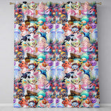 Cute Underwater Ocean Scene Mermaid Dolphin Turtle Treasure Seamless Pattern  Readymade Eyelet Ring Top Thermal 100% Blackout Curtains