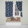Cute Kawaii Whale Starfish Seashell Ocean Animals Navy Background  Pattern  Readymade Eyelet Ring Top Thermal 100% Blackout Curtains
