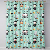 Halloween Vampire Ghost Bats Spooky Characters Mint Green Seamless Pattern  Readymade Eyelet Ring Top Thermal 100% Blackout Curtains