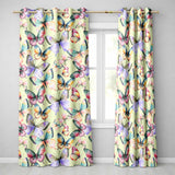 Colorful Watercolor Butterflies on Cream Background Seamless Pattern  Readymade Eyelet Ring Top Thermal 100% Blackout Curtains