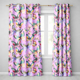Colorful Watercolor Butterflies on Lavender Background Seamless Pattern  Readymade Eyelet Ring Top Thermal 100% Blackout Curtains