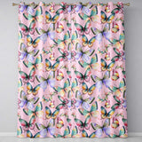 Colorful Watercolor Butterflies on Blush Pink Background Seamless Pattern  Readymade Eyelet Ring Top Thermal 100% Blackout Curtains