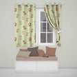 Baby Safari Animals Leopard Tiger Lion on Soft Cream  Seamless Pattern  Readymade Eyelet Ring Top Thermal 100% Blackout Curtains
