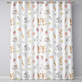 Cute Easter Bunnies with Flowers Carrots Seamless Pattern  Readymade Eyelet Ring Top Thermal 100% Blackout Curtains