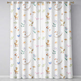 Swan and Ducklings with Flowers Mushrooms Soft White Seamless Pattern  Readymade Eyelet Ring Top Thermal 100% Blackout Curtains