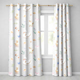 Swan and Ducklings with Flowers Mushrooms Lilac  Seamless Pattern  Readymade Eyelet Ring Top Thermal 100% Blackout Curtains
