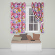 Elegant Pink Floral Roses Peony Hydrangea Seamless Pattern  Readymade Eyelet Ring Top Thermal 100% Blackout Curtains