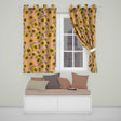 Bright Yellow Sunflower Pink Background Seamless Pattern  Readymade Eyelet Ring Top Thermal 100% Blackout Curtains