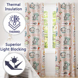 Cute Kawaii Kitchen Mixer Kettle Fruits Cream Background Seamless Pattern  Readymade Eyelet Ring Top Thermal 100% Blackout Curtains