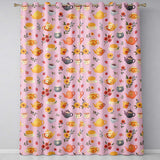 Vintage Teapot Floral Tea Cups Strawberry Garden Rose Background Seamless Pattern Readymade Eyelet Ring Top Thermal 100% Blackout Curtains