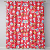 Kawaii Donut Cake Cupcake Sweet Dessert Seamless Pattern Coral Red  Readymade Eyelet Ring Top Thermal 100% Blackout Curtains