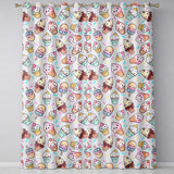 Kawaii Ice Cream Cone Popsicle Sweet Dessert Seamless Pattern Cream  Readymade Eyelet Ring Top Thermal 100% Blackout Curtains