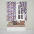 Kawaii Ice Cream Cone Popsicle Sweet Dessert Seamless Pattern Purple  Readymade Eyelet Ring Top Thermal 100% Blackout Curtains