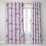 Kawaii Ice Cream Cone Popsicle Sweet Dessert Seamless Pattern Purple  Readymade Eyelet Ring Top Thermal 100% Blackout Curtains