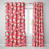 Kawaii Ice Cream Cone Popsicle Sweet Dessert Seamless Pattern Coral Red  Readymade Eyelet Ring Top Thermal 100% Blackout Curtains