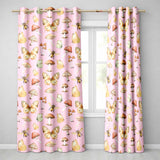 Vintage Butterflies Bees Mushrooms Nature Seamless Pattern Blush Pink  Readymade Eyelet Ring Top Thermal 100% Blackout Curtains