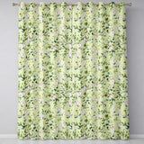 Watercolor Butterflies Green Leaves Branches Seamless Pattern Soft Cream  Readymade Eyelet Ring Top Thermal 100% Blackout Curtains