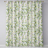 Watercolor Butterflies Green Leaves Branches Seamless Pattern Soft Sage  Readymade Eyelet Ring Top Thermal 100% Blackout Curtains