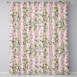Watercolor Butterflies Green Leaves Branches Seamless Pattern Soft Pink  Readymade Eyelet Ring Top Thermal 100% Blackout Curtains