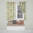 Watercolor Forest Animal Deer Owl Mushrooms Stars Seamless Pattern Light Cream  Readymade Eyelet Ring Top Thermal 100% Blackout Curtains