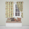 Watercolor Forest Mushrooms Toadstools Seamless Pattern Warm Beige Background  Readymade Eyelet Ring Top Thermal 100% Blackout Curtains