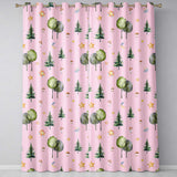 Watercolor Forest Trees Mushrooms Sun Moon Stars Seamless Pattern Blush  Readymade Eyelet Ring Top Thermal 100% Blackout Curtains