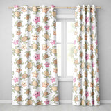Cute Sea Turtles And Starfish Kawaii Ocean Seamless Pattern  Readymade Eyelet Ring Top Thermal 100% Blackout Curtains