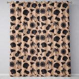 Tropical Beach  Pineapple Cocktail Shell Palm Peach Seamless Pattern  Readymade Eyelet Ring Top Thermal 100% Blackout Curtains