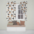 Cute Watercolor Bat Pumpkin and Stars Halloween Seamless Pattern  Readymade Eyelet Ring Top Thermal 100% Blackout Curtains