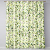 Elegant Watercolor Butterflies and Green Leaves on Soft Cream  Seamless Pattern  Readymade Eyelet Ring Top Thermal 100% Blackout Curtains