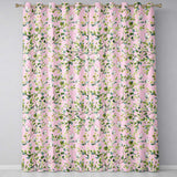 Elegant Watercolor Butterflies and Green Leaves on Dusty Pink  Seamless Pattern  Readymade Eyelet Ring Top Thermal 100% Blackout Curtains