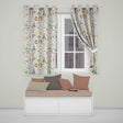 Woodland Deer Owl Mushrooms and Stars on Warm Neutral  Seamless Pattern  Readymade Eyelet Ring Top Thermal 100% Blackout Curtains