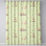 Watercolor Cute Bunny Rabbits Butterflies Wildflowers on Cream Seamless Pattern  Readymade Eyelet Ring Top Thermal 100% Blackout Curtains
